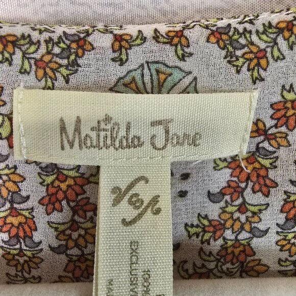 MATILDA JANE BLOUSE FLORAL LAYERED RUFFLED TOP WOMENS SIZE SMALL MULTICOLOR - Picture 7 of 7